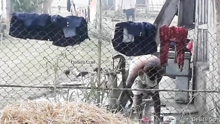 Village guy replenishes XXX collection with a Desi bathing outdoors | XXX Video on AllSex.XXX