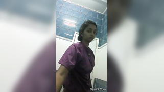 Splendid Desi begins to put on clothes after she shows boobies