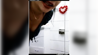 Bathroom is the only place where married Desi camgirl can show butt | XXX Video on AllSex.XXX