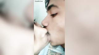 Mustached Indian kisses the girlfriend who is okay with the camera | XXX Video on AllSex.XXX