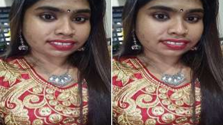 Man impatiently waits for a video call to see Indian wife's tits