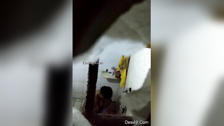 There is a hole in the bathroom and perv films the naked Indian | XXX Video on AllSex.XXX