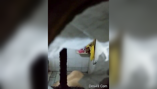 There is a hole in the bathroom and perv films the naked Indian | XXX Video on AllSex.XXX