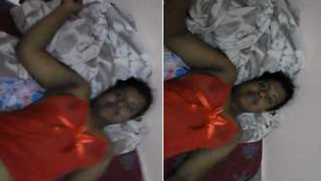 Woman in red lingerie lies on the bed and the Indian hubby is so horny | XXX Video on AllSex.XXX