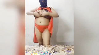 Bitch in balaclava hides face but it can't be said about her Desi hooters | XXX Video on AllSex.XXX