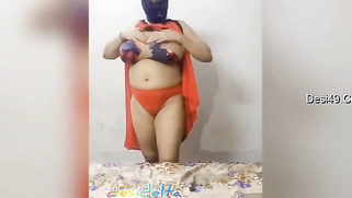 Bitch in balaclava hides face but it can't be said about her Desi hooters | XXX Video on AllSex.XXX