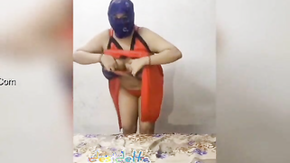 Bitch in balaclava hides face but it can't be said about her Desi hooters | XXX Video on AllSex.XXX