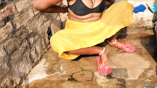 Hidden camera is set opposite the Indian aunty washing her body | XXX Video on AllSex.XXX