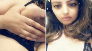 Indian babe's breasts are so big that she can easily lick nipples | XXX Video on AllSex.XXX