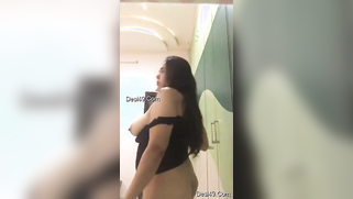 Seductress in black top exposes Indian tits that are big and juicy