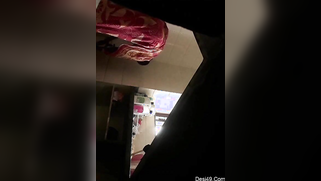 Indian landlady flashes butt without knowing about a hidden camera