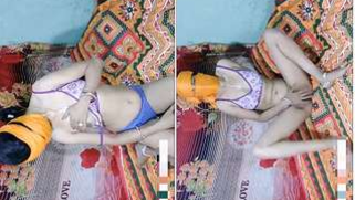 Anonymous Desi in yellow balaclava uses fingers to satisfy pussy | XXX Video on AllSex.XXX