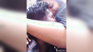 Amateur outdoor video of the mustached Indian licking girl's nipples | XXX Video on AllSex.XXX