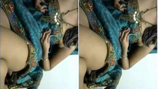 Solo Indian babe in a luxurious dress is excited so she touches tits | XXX Video on AllSex.XXX