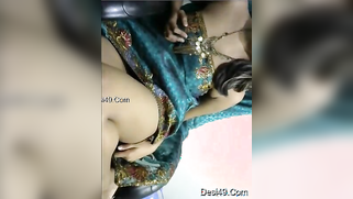 Solo Indian babe in a luxurious dress is excited so she touches tits | XXX Video on AllSex.XXX