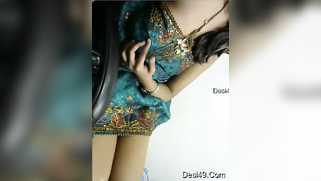 Solo Indian babe in a luxurious dress is excited so she touches tits | XXX Video on AllSex.XXX