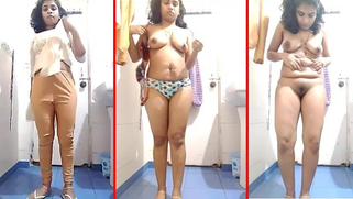 Gorgeous Tamil nude young chick иeauty strips bra and panties | XXX Video on AllSex.XXX
