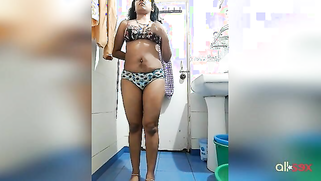Gorgeous Tamil nude young chick иeauty strips bra and panties | XXX Video on AllSex.XXX