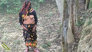 Village aunty sex - Indian MILF slut enjoys playing with her cunt in the forest | XXX Video on AllSex.XXX
