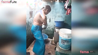 Caught on cam! Village busty aunty bathing | XXX Video on AllSex.XXX