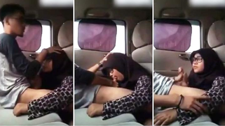 Lewd milf in Hijab enjoying husband friend in the car | XXX Video on AllSex.XXX