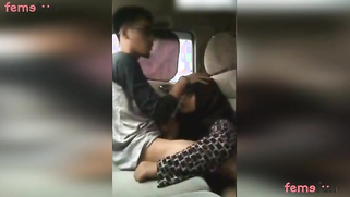 Lewd milf in Hijab enjoying husband friend in the car | XXX Video on AllSex.XXX