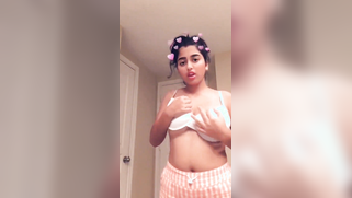 Sweet Indian chick poses topless showing off her huge XXX breasts | XXX Video on AllSex.XXX