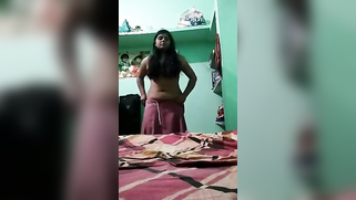 Cute Indian gal makes XXX selfie of her stripping in the bedroom | XXX Video on AllSex.XXX