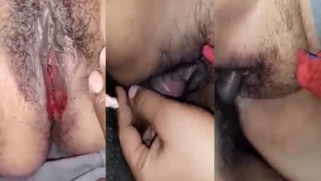Indian guy nicely penetrates aunty's XXX bush with his small cock