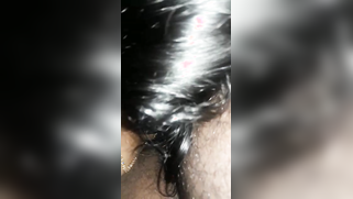 Desi aunty with big XXX nipples polishes nicely lover's delicious rod