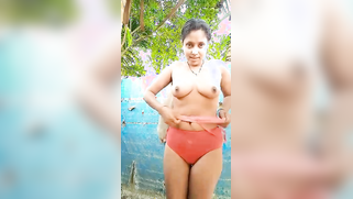 After bath naked Indian girl covers XXX assets with sexy lingerie | XXX Video on AllSex.XXX