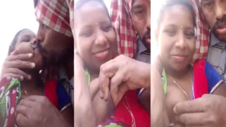 Man takes Desi girlfriend's titties to light and kisses her on camera | XXX Video on AllSex.XXX