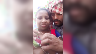 Man takes Desi girlfriend's titties to light and kisses her on camera | XXX Video on AllSex.XXX