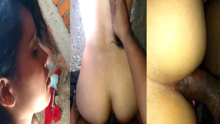 Man's cock enters his Indian sex partner's pussy by the brick wall | XXX Video on AllSex.XXX