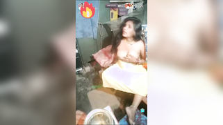 Indian MILF is home and can do whatever she wants even showing boobs