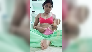 Desi girl takes clothes off item by item and sits naked before camera | XXX Video on AllSex.XXX