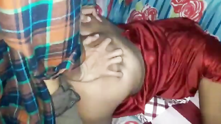 Indian MILF in red nightgown shows snatch being stimulated with cock | XXX Video on AllSex.XXX