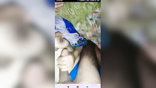 Girl holds penis in hand and hides face from camera in Indian sex clip | XXX Video on AllSex.XXX