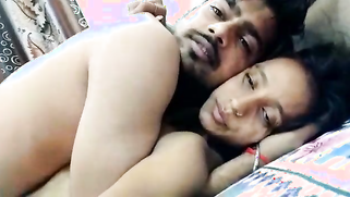 Teen makes Indian sex video together with the bearded guy in bedroom | XXX Video on AllSex.XXX