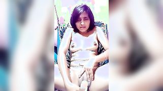 Skinny Indian girl has no sex toys but she exploits fingers instead | XXX Video on AllSex.XXX