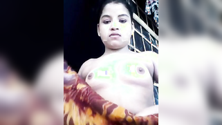 Indian sex show of young woman who exposes small tits and dark nipples | XXX Video on AllSex.XXX