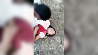 Outdoor sex with teen Desi who lies on ground enjoying hot fucking | XXX Video on AllSex.XXX