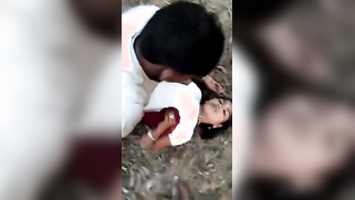 Outdoor sex with teen Desi who lies on ground enjoying hot fucking | XXX Video on AllSex.XXX
