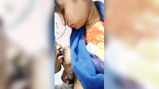 Man pulls Indian girlfriend's blue sari up to reach appetizing nipples | XXX Video on AllSex.XXX