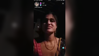 During video call Desi chick gives boy blowjob in front of camera