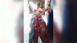 Modest Indian gal from village showing all her XXX assets outdoors