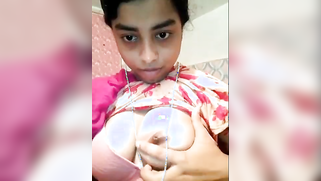 Adorable Desi teen plays with XXX tits and rubs own greedy snatch