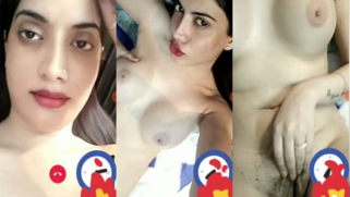 During videochat naked Indian beauty shows XXX boobs and rubs twat