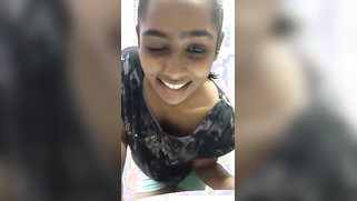 Chubby Indian minx captures on camera her striptease dedicated to BF