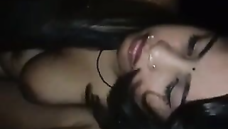 Obedient Desi gal sucks BF's XXX cock covered with whipped cream | XXX Video on AllSex.XXX